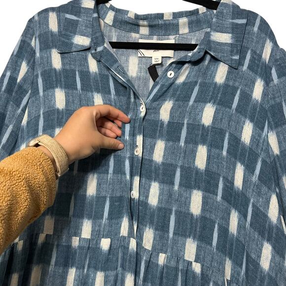 Pomander Place Tuckernuck Blue Ikat Mabel Maxi Dress NWT Women's Sz XXL Boho - Picture 6 of 9